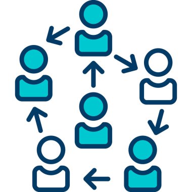 grup insanları sosyal ağ vektör illüstrasyonu