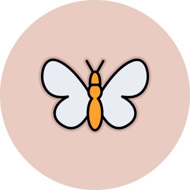 Kelebek ikonu. vektör illüstrasyonu