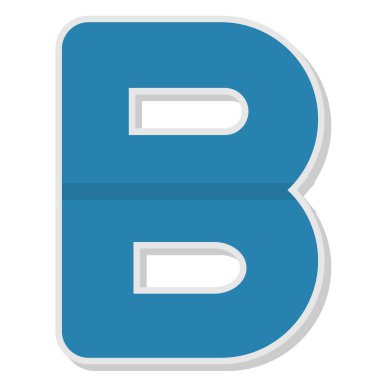 Beyaz arkaplanda b harfi işareti