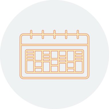 Takvim vektör simgesi modern illüstrasyon