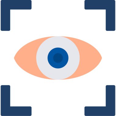 Göz. Web simgesi basit illüstrasyon