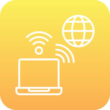 İnternet simgesi vektör illüstrasyonu