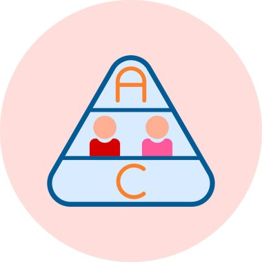 Çemberdeki bir grup insanın vektör çizimi