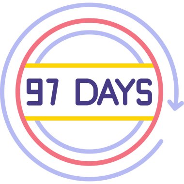 Geri sayım simgesi dizaynı, vektör illüstrasyonu