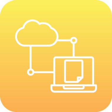 Bulut simgesi vektör illüstrasyonu