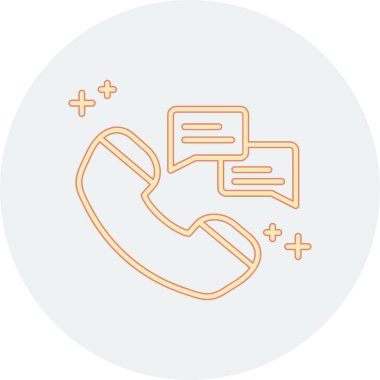 Modern bir telefon simgesinin vektör çizimi