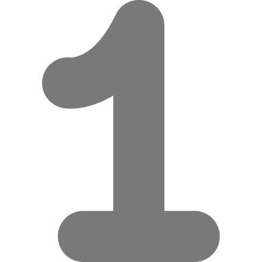 Düz stilde bir numaralı simge