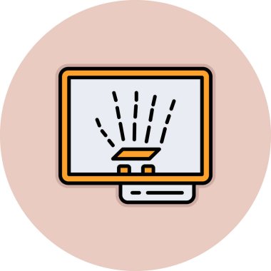 alışveriş arabası vektör çizimi olan dizüstü bilgisayar ekranı