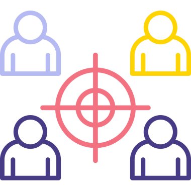 hedef simge vektör illüstrasyonu