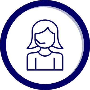 Kadın simgesinin vektör illüstrasyonu