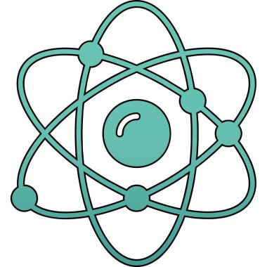 atom. Web simgesi basit illüstrasyon