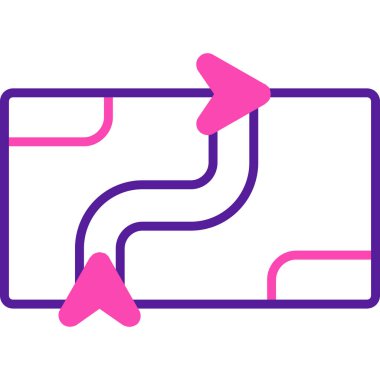 harita simgesi vektör illüstrasyonu