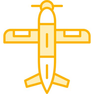 askeri uçak simgesi, basit tasarım illüstrasyonu