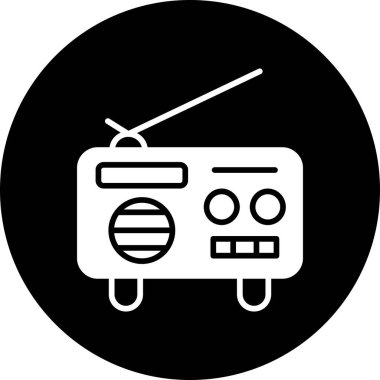 radyo simgesi vektör illüstrasyonu