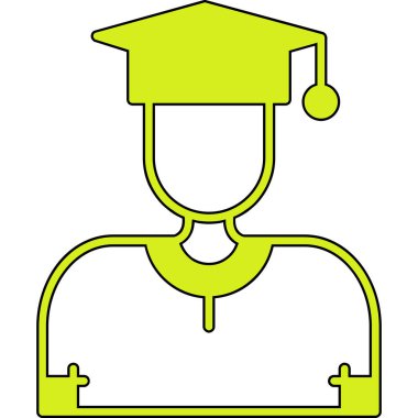 Mezuniyet şapkasının vektör illüstrasyonu
