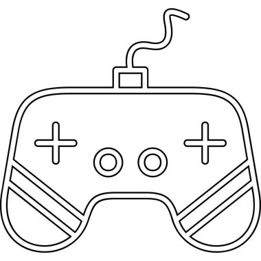 Gamepad joystick simgesi. Web tasarımı için epad çubuk oyun platformunun basit vektör çizimi