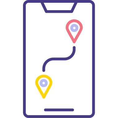 gps konum haritası simgesi
