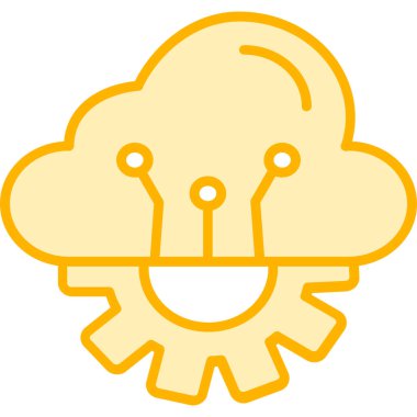 Bulut. Web simgesi basit illüstrasyon