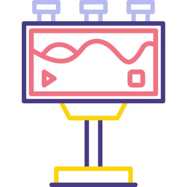 video simgesi vektör illüstrasyonu