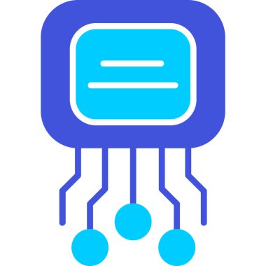 işlemci simge vektör çizim