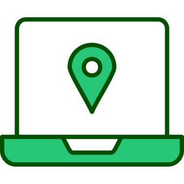 harita pin ikonu vektör illüstrasyonu