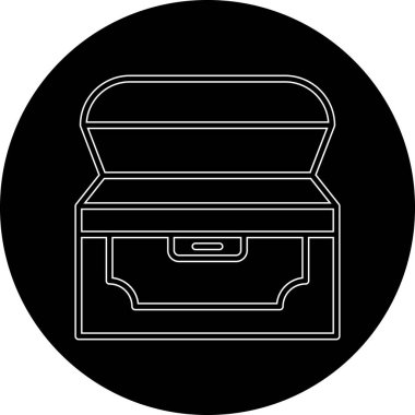 Beyaz arkaplanda basit ve minimalist ana hatlı vektör simgesi