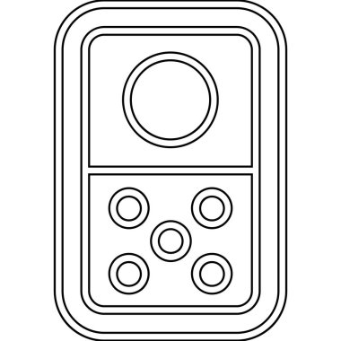 Çizgi film kontrol simgesinin vektör illüstrasyonu