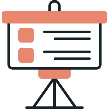 Pano reklam panosu simgesi ana hatları biçiminde