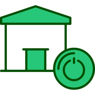 Çiftlik. Web simgesi basit illüstrasyon