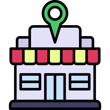 harita depolama simgesi renk çizelgesi vektörü