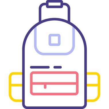 Sırt çantası. Web simgesi basit illüstrasyon