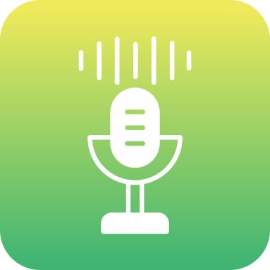 Mikrofon simgesinin vektör illüstrasyonu