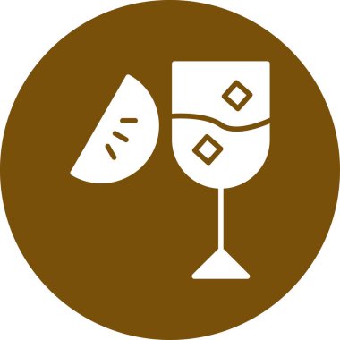 şarap cam ikonu, vektör illüstrasyonu