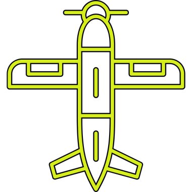 uçak simgesi vektör çizimi izole edildi