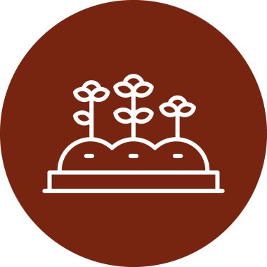 güzel bahçe vektör çizgisi simgesi