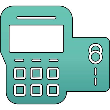 Moda Biçiminde Hesaplayıcı Simgesi İzole Arkaplan