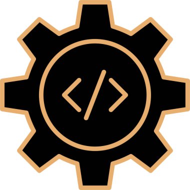 Kodlama. Web simgesi basit tasarım