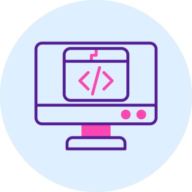 Tarayıcı. Web simgesi basit illüstrasyon