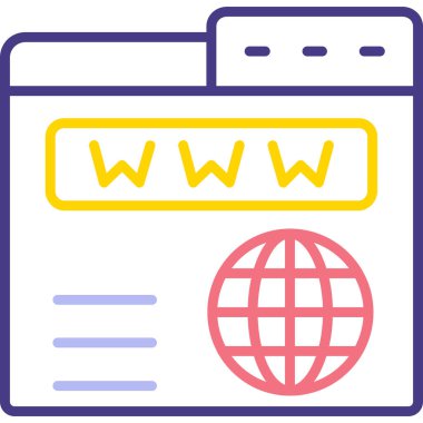 tarayıcı web simgesi, vektör tasarımı