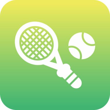 Tenis ikonu vektör illüstrasyonu