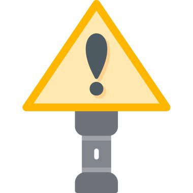 Uyarı dikkat ünlem simgesi - ana hatlar biçiminde