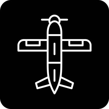 Moda tarzında izole edilmiş uçak simgesi