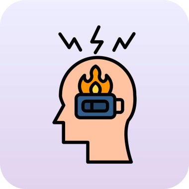 Yanan mum ikonu olan bir insan.