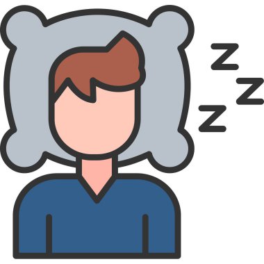 Uyuyan kız. Basit resimleme