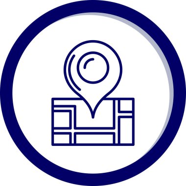 Harita iğnesi. Web simgesi basit illüstrasyon