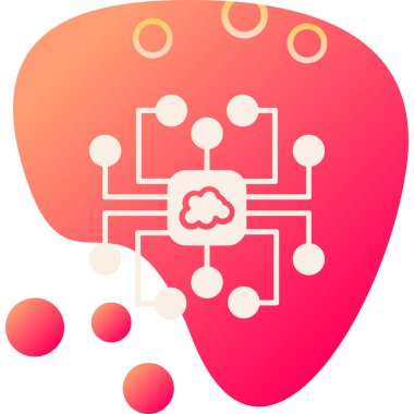 düz biçimli beyin bulutu hesaplama simgesi