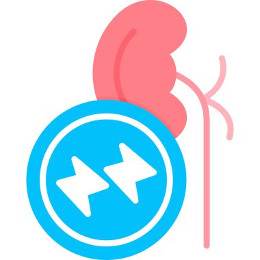 Böbrek vektörü düz simge tasarımı