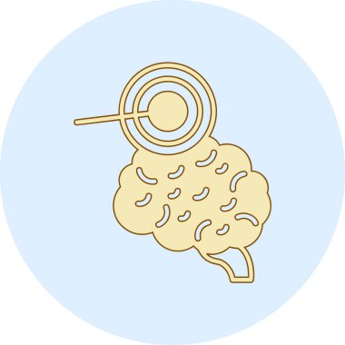 Bir mantarın çizgi simgesi.