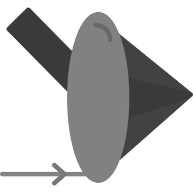 Teleskop simgesi. Web tasarımı için teleskop vektör simgesinin basit çizimi