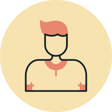 Adamım. Web simgesi vektör illüstrasyonu